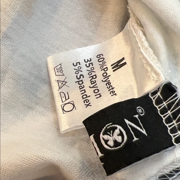 LOMON Women’s Floral Print Blue & YellowTop 3/4 Sleeves V-Neck - Picture 2 of 6